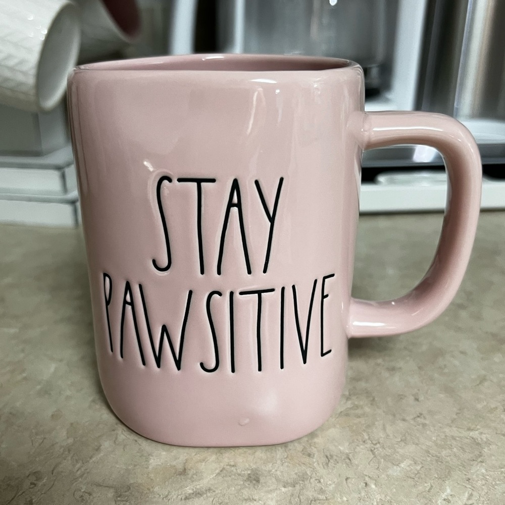 Rae Dunn STAY PAWSITIVE Coffee Tea Mug